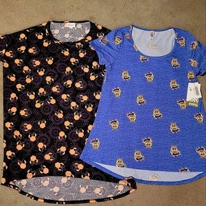 LuLaRoe Disney NWT Lot of 2 XS Irma Minnie Mouse Classic T Miss Piggy
